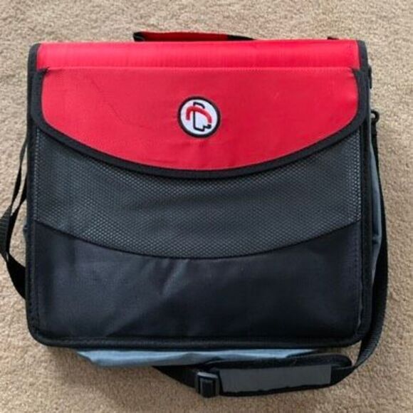 Case-It The Mighty Zip Tab Red & Black 3 Ring Binder 3” Capacity - Picture 1 of 11